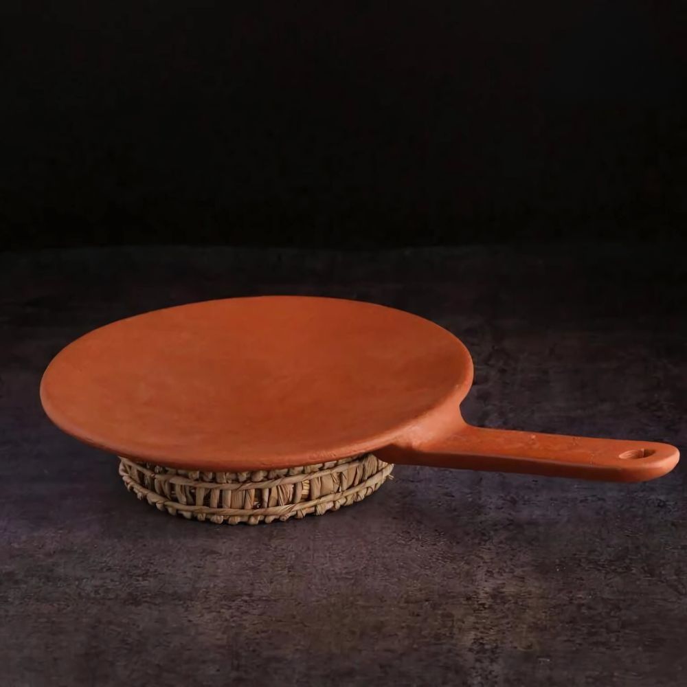 Unglazed Clay Tawa/ Handmade Earthen Tawa/ Mitti Tawa For Roti/ Indian Terracotta Tawa/ Bread Maker (10 Inches)