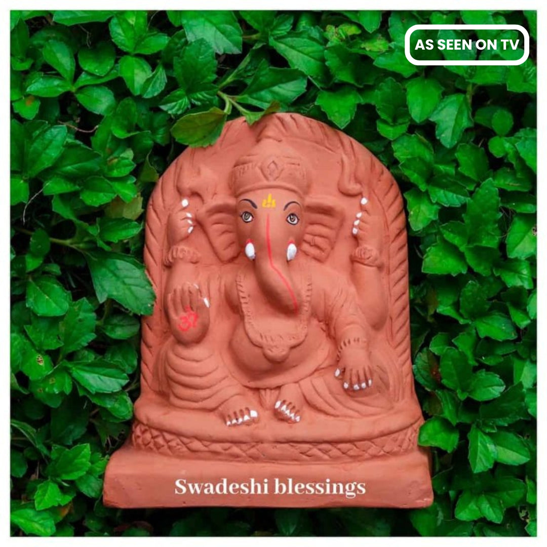 Swadeshi Blessings™️ Handmade 100% Eco-Friendly Tulsi Ganesha Kit-11 Inches