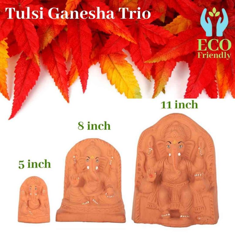 Swadeshi Blessings™️ Handmade 100% Eco-Friendly Tulsi Ganesha Kit-11 Inches