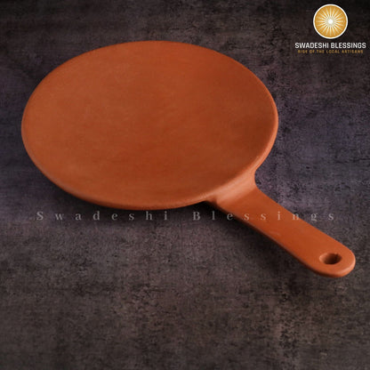 Unglazed Clay Tawa/ Handmade Earthen Tawa/ Mitti Tawa For Roti/ Indian Terracotta Tawa/ Bread Maker (10 Inches)