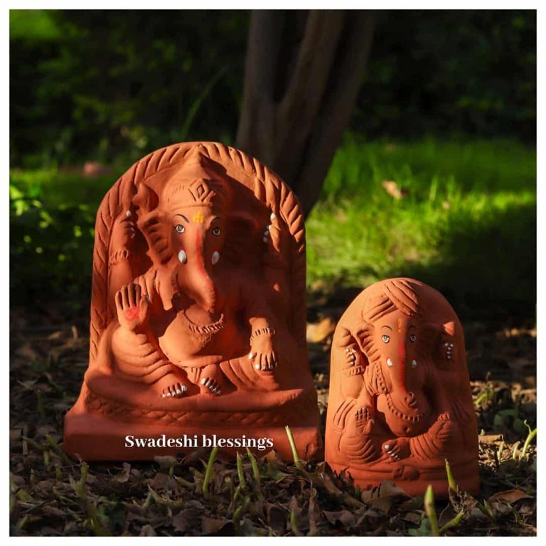 Swadeshi Blessings™️ Handmade 100% Eco-Friendly Tulsi Ganesha Kit-11 Inches &amp; 5 Inches Combo