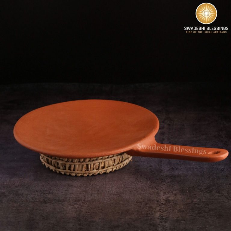 Unglazed Clay Tawa/ Handmade Earthen Tawa/ Mitti Tawa For Roti/ Indian Terracotta Tawa/ Bread Maker (10 Inches)