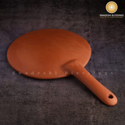 Unglazed Clay Tawa/ Handmade Earthen Tawa/ Mitti Tawa For Roti/ Indian Terracotta Tawa/ Bread Maker (10 Inches)