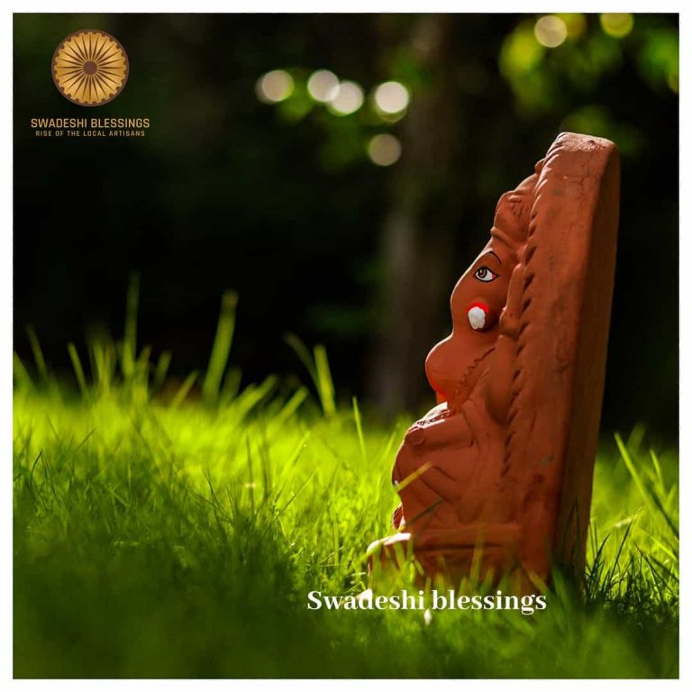 Swadeshi Blessings™️ Handmade 100% Eco-Friendly Tulsi Ganesha Kit-8 Inches